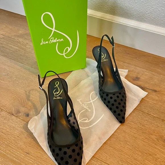 NWT Sam Edelman Bianka Slingback Mesh Pointed Toe Pump - Picture 4 of 6